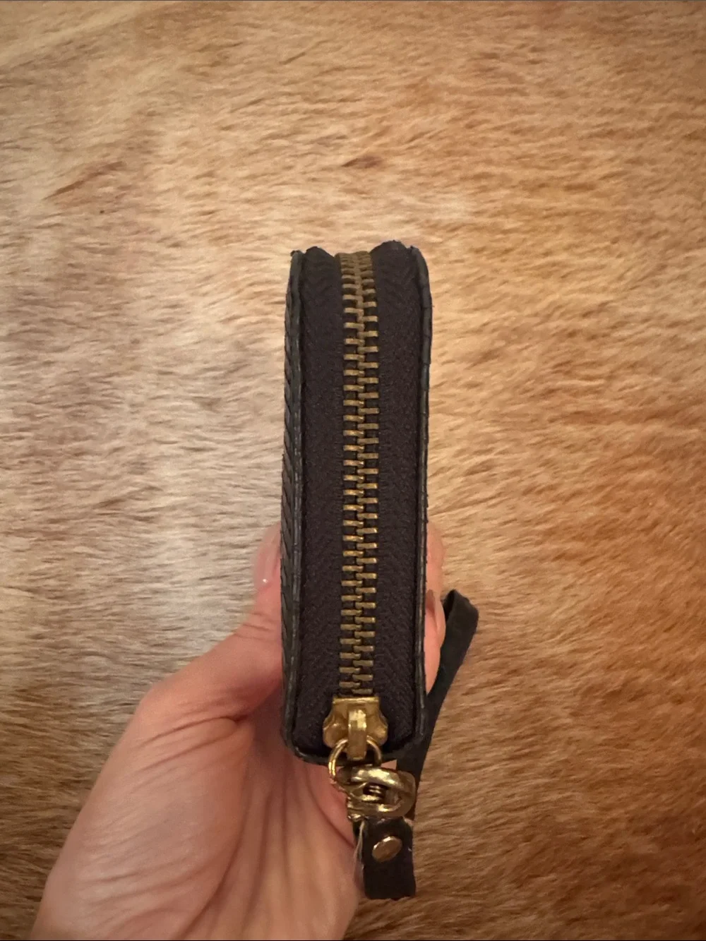 Black Python Wristlet Card & Key Holder - Picture 6 of 6